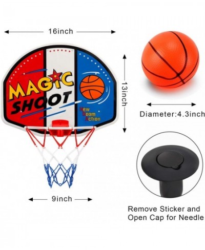 Magic Shot Mini Indoor Basketball Hoop Set for Kids - Kids Plastic Basketball Hoop with Backboard Ball and Pump for Kids Spor...