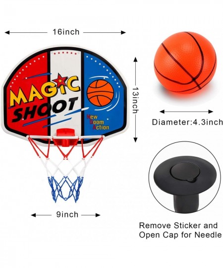 Magic Shot Mini Indoor Basketball Hoop Set for Kids - Kids Plastic Basketball Hoop with Backboard Ball and Pump for Kids Spor...