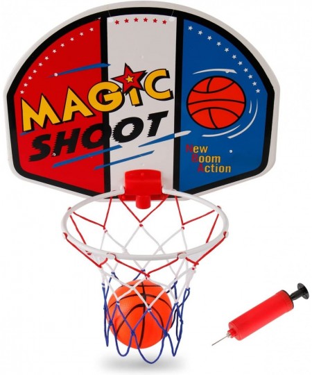 Magic Shot Mini Indoor Basketball Hoop Set for Kids - Kids Plastic Basketball Hoop with Backboard Ball and Pump for Kids Spor...