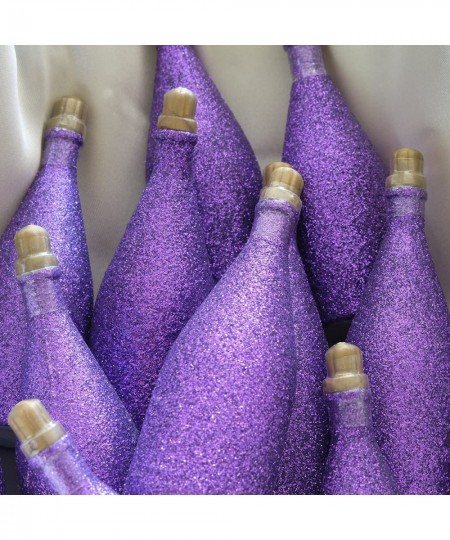 Wedding Bubbles in Glittery Purple Bottles - 12 Pack | Mini Bubbles for Wedding Anniversary Engagement Bridal Wedding Party F...