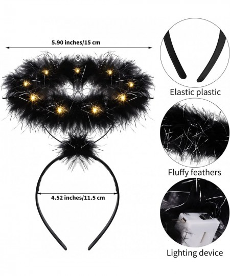 2 Pack Light Up Angel Halo Headband LED Feather Headband Angel Halo Headband for Christmas Angel Costumes LED $17.08 - Kids' ...