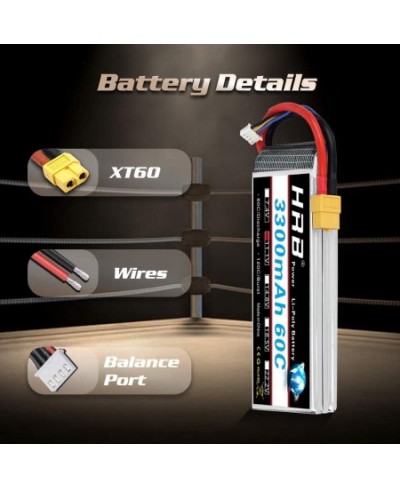 3S 11.1V 3300mAh 60C Lipo Battery with XT60 Connector Compatible with RC Airplane RC Helicopter RC Car RC Truck RC Boat (EC3/...