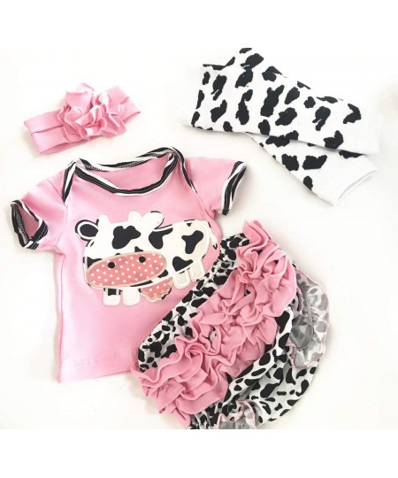 Reborn Baby Dolls Clothes Pink Dairy Cow Outfits for 20"- 23" Reborn Doll Girl Baby Clothing Baby Sets Reborn Dolls Matching ...