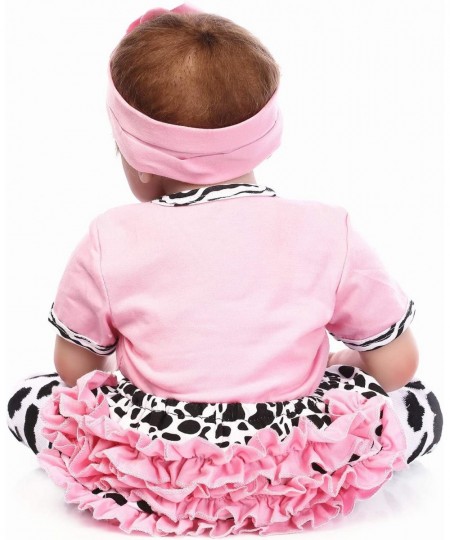 Reborn Baby Dolls Clothes Pink Dairy Cow Outfits for 20"- 23" Reborn Doll Girl Baby Clothing Baby Sets Reborn Dolls Matching ...