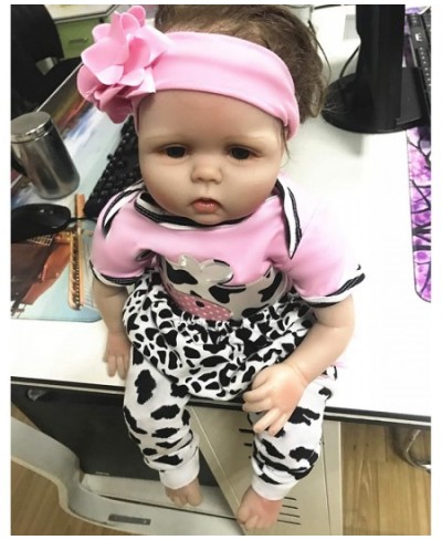 Reborn Baby Dolls Clothes Pink Dairy Cow Outfits for 20"- 23" Reborn Doll Girl Baby Clothing Baby Sets Reborn Dolls Matching ...