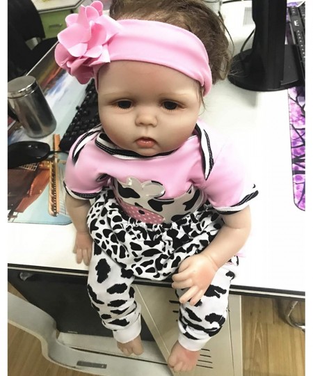 Reborn Baby Dolls Clothes Pink Dairy Cow Outfits for 20"- 23" Reborn Doll Girl Baby Clothing Baby Sets Reborn Dolls Matching ...