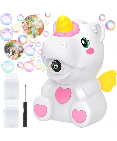 Bubble Machine for Kids Automatic Bubble Maker Machine Toy for Boy Girl Toddlers Unicorn Portable Bubble Blower with Bubble S...