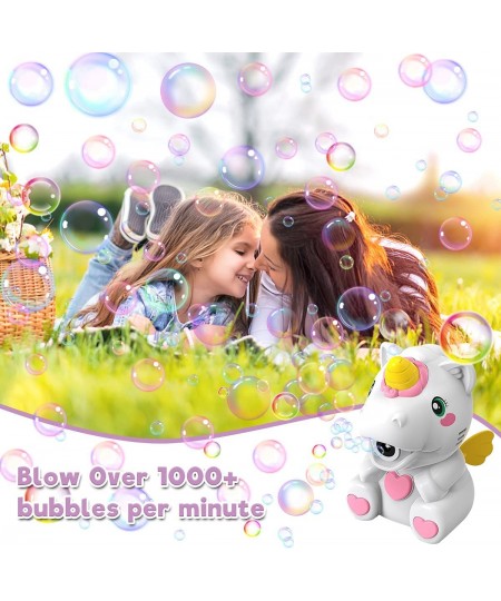 Bubble Machine for Kids Automatic Bubble Maker Machine Toy for Boy Girl Toddlers Unicorn Portable Bubble Blower with Bubble S...