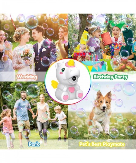 Bubble Machine for Kids Automatic Bubble Maker Machine Toy for Boy Girl Toddlers Unicorn Portable Bubble Blower with Bubble S...