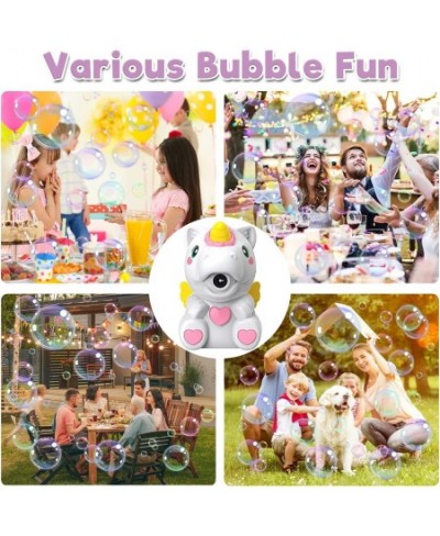 Bubble Machine for Kids Automatic Bubble Maker Machine Toy for Boy Girl Toddlers Unicorn Portable Bubble Blower with Bubble S...