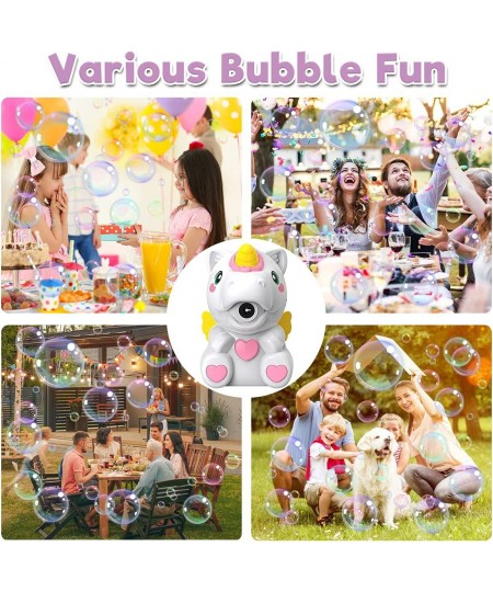 Bubble Machine for Kids Automatic Bubble Maker Machine Toy for Boy Girl Toddlers Unicorn Portable Bubble Blower with Bubble S...