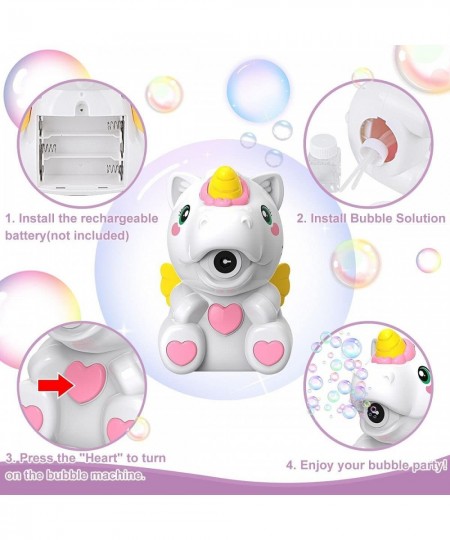 Bubble Machine for Kids Automatic Bubble Maker Machine Toy for Boy Girl Toddlers Unicorn Portable Bubble Blower with Bubble S...