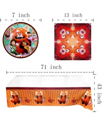 Red Panda Party Supplies Includes 20 Paper Plates - 20 Napkin - 1 Table Cloth Serves 20 Guest $23.68 - Kids' Party Tableware