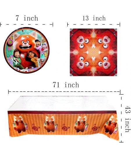 Red Panda Party Supplies Includes 20 Paper Plates - 20 Napkin - 1 Table Cloth Serves 20 Guest $23.68 - Kids' Party Tableware