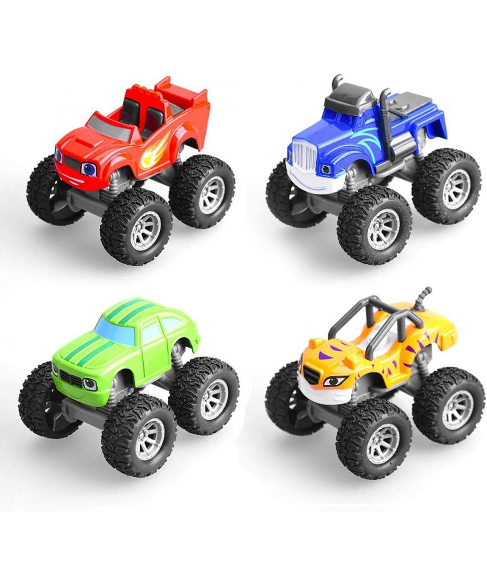 The Monster Machine Vehicle 4 Piece Set Truck Vehicles Racer Cars Toy-Suitable for 3.4.5.6 Year Old Children (Five Alloy) Toy...