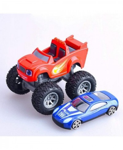 The Monster Machine Vehicle 4 Piece Set Truck Vehicles Racer Cars Toy-Suitable for 3.4.5.6 Year Old Children (Five Alloy) Toy...