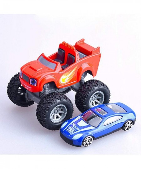 The Monster Machine Vehicle 4 Piece Set Truck Vehicles Racer Cars Toy-Suitable for 3.4.5.6 Year Old Children (Five Alloy) Toy...