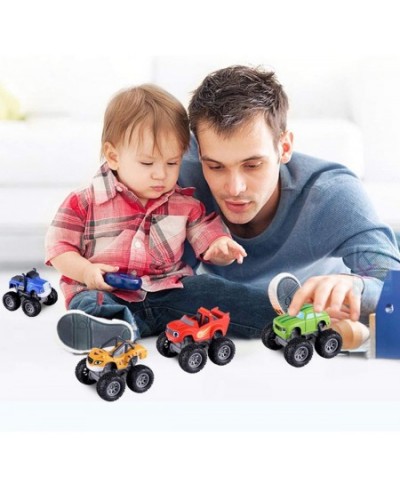 The Monster Machine Vehicle 4 Piece Set Truck Vehicles Racer Cars Toy-Suitable for 3.4.5.6 Year Old Children (Five Alloy) Toy...