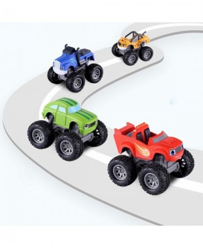 The Monster Machine Vehicle 4 Piece Set Truck Vehicles Racer Cars Toy-Suitable for 3.4.5.6 Year Old Children (Five Alloy) Toy...