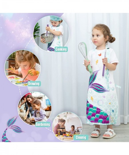 Kids Apron Set with Pocket Adjustable Strap Baby Toddler Bib Apron $18.27 - Toy Kitchen Products