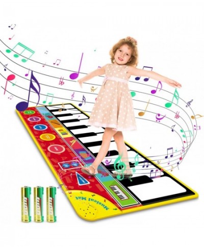 Kids Toys Large Musical Mat 58.26 * 23.62" - Music Floor Piano Keyboard Dance Play Mat with 8 Musical Instrument Sounds 5 Pla...