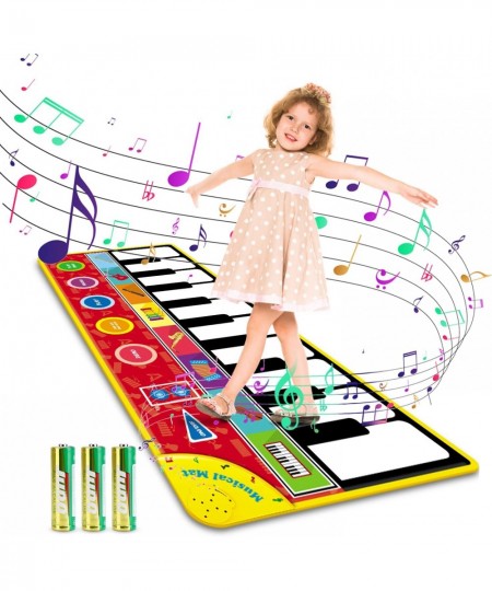 Kids Toys Large Musical Mat 58.26 * 23.62" - Music Floor Piano Keyboard Dance Play Mat with 8 Musical Instrument Sounds 5 Pla...