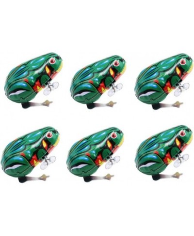 6 Pcs Clockwork Spring Frog Toy Green Metal Jumping Frog Wind Up Toys for Kids $18.01 - Spring & Wind-Up Toys