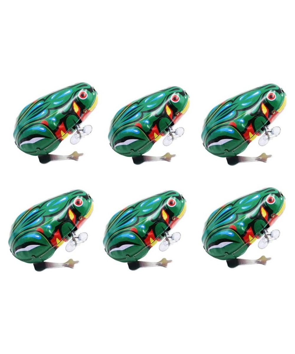 6 Pcs Clockwork Spring Frog Toy Green Metal Jumping Frog Wind Up Toys for Kids $18.01 - Spring & Wind-Up Toys