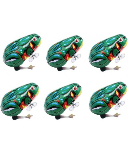 6 Pcs Clockwork Spring Frog Toy Green Metal Jumping Frog Wind Up Toys for Kids $18.01 - Spring & Wind-Up Toys