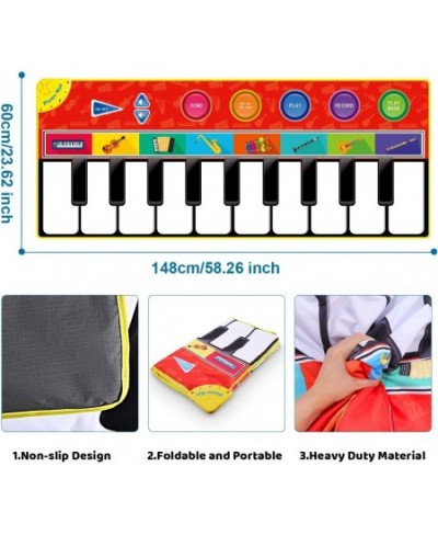 Kids Toys Large Musical Mat 58.26 * 23.62" - Music Floor Piano Keyboard Dance Play Mat with 8 Musical Instrument Sounds 5 Pla...