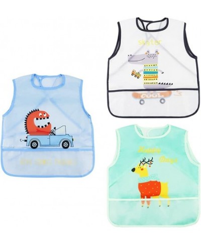 3 Pieces Kids Art Aprons Smocks for Painting Sleeveless Painting Aprons for boys Girls Long Section Waterproof baby Artist Ap...