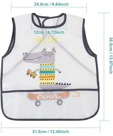 3 Pieces Kids Art Aprons Smocks for Painting Sleeveless Painting Aprons for boys Girls Long Section Waterproof baby Artist Ap...