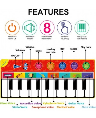 Kids Toys Large Musical Mat 58.26 * 23.62" - Music Floor Piano Keyboard Dance Play Mat with 8 Musical Instrument Sounds 5 Pla...