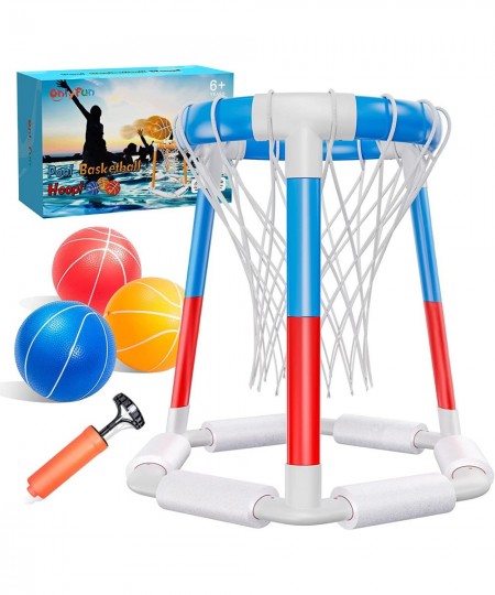 Swimming Pool Basketball Hoop Poolside Pool Game Sets - Inflatable Pool Toys for Kids Gifts Outside Water Floating Basketball...