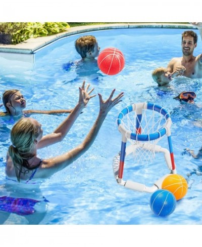 Swimming Pool Basketball Hoop Poolside Pool Game Sets - Inflatable Pool Toys for Kids Gifts Outside Water Floating Basketball...