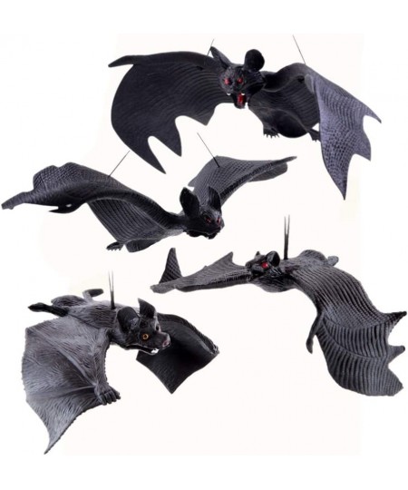 4pcs Spooky Fake Tricky Props Prank Hanging Realistic Simulation Bat for Halloween $22.41 - Gags & Practical Joke Toys