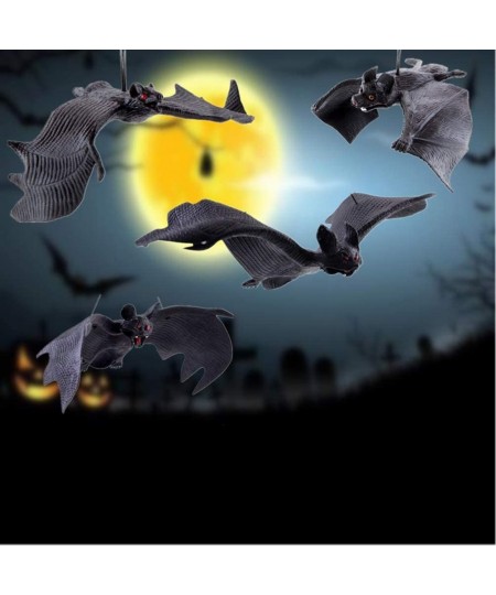 4pcs Spooky Fake Tricky Props Prank Hanging Realistic Simulation Bat for Halloween $22.41 - Gags & Practical Joke Toys