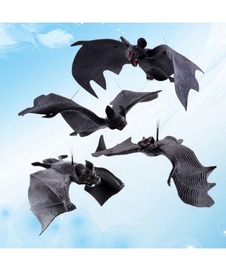 4pcs Spooky Fake Tricky Props Prank Hanging Realistic Simulation Bat for Halloween $22.41 - Gags & Practical Joke Toys