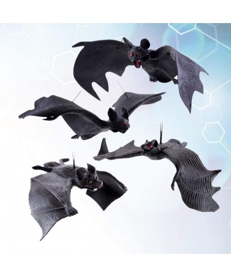 4pcs Spooky Fake Tricky Props Prank Hanging Realistic Simulation Bat for Halloween $22.41 - Gags & Practical Joke Toys