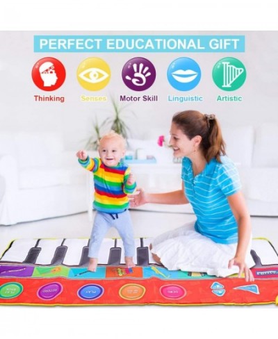 Kids Toys Large Musical Mat 58.26 * 23.62" - Music Floor Piano Keyboard Dance Play Mat with 8 Musical Instrument Sounds 5 Pla...