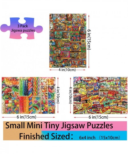 Small Jigsaw Puzzles for Adults 150 Pieces Vintage Candy Mini Jigsaw Puzzles Challenging Mini Puzzles Tiny Jigsaw Puzzles 6 x...