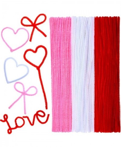 300 Pieces Valentine's Day Pipe Cleaners Soft Chenille Stem Holiday Favors Supplies for Holiday Wedding Party DIY Art Crafts ...