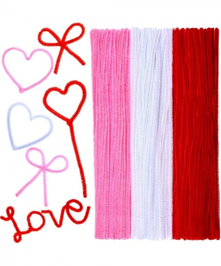 300 Pieces Valentine's Day Pipe Cleaners Soft Chenille Stem Holiday Favors Supplies for Holiday Wedding Party DIY Art Crafts ...