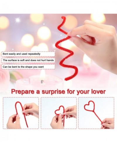 300 Pieces Valentine's Day Pipe Cleaners Soft Chenille Stem Holiday Favors Supplies for Holiday Wedding Party DIY Art Crafts ...