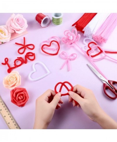 300 Pieces Valentine's Day Pipe Cleaners Soft Chenille Stem Holiday Favors Supplies for Holiday Wedding Party DIY Art Crafts ...