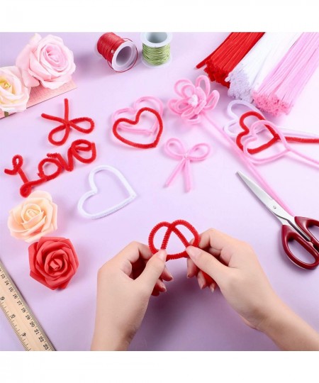 300 Pieces Valentine's Day Pipe Cleaners Soft Chenille Stem Holiday Favors Supplies for Holiday Wedding Party DIY Art Crafts ...