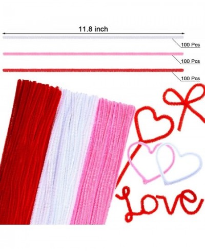 300 Pieces Valentine's Day Pipe Cleaners Soft Chenille Stem Holiday Favors Supplies for Holiday Wedding Party DIY Art Crafts ...