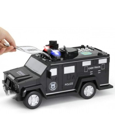 Piggy Bank Armored Car Bank Cash Coin Can ATM Bank with Light Electronic Money Bank Toy Car Great Birthday Gifts for Kids Bla...