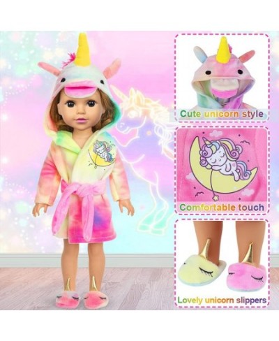 14.5 Inch Girl Doll Clothes and Sleeping Bag Set -14 to 14.5 Inch Doll Unicorn Nightgown with Matching Shoes Pillow & Eye Mas...