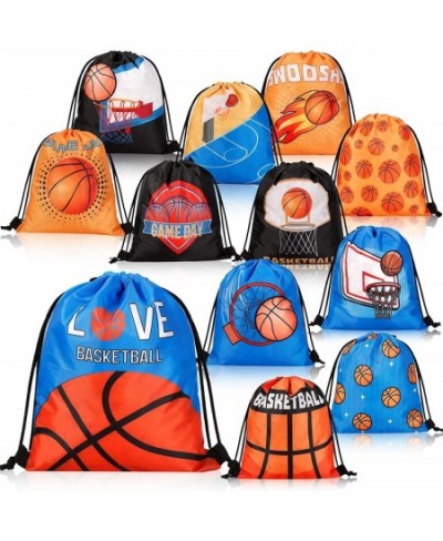 12PCS Basketball Drawstring Bags Party Favor Bags 12 Styles Sports Drawstring Backpack Basketball Gift Bags Basketball Goodie...